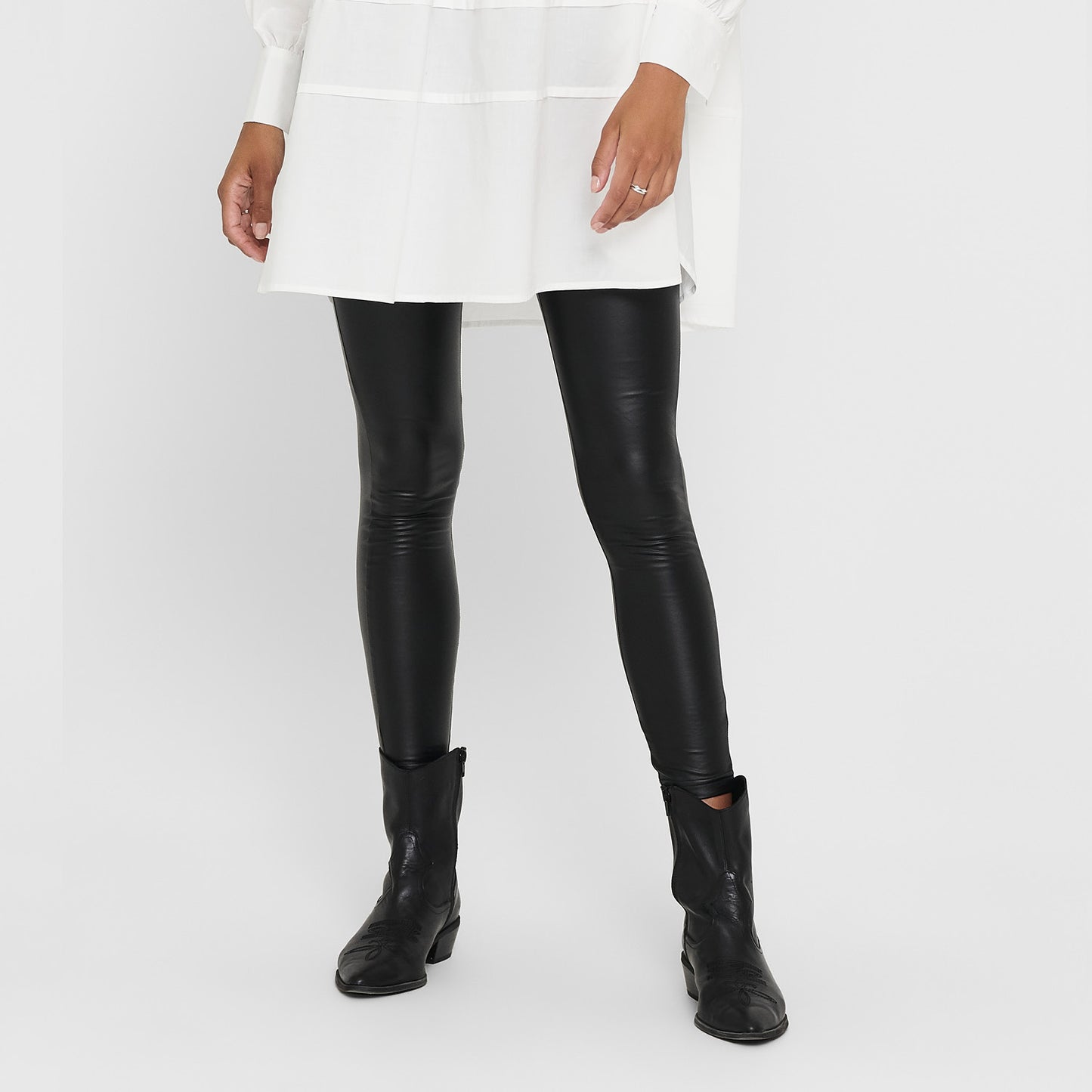 Kunstleder-Leggings JDYSTINE SLIM