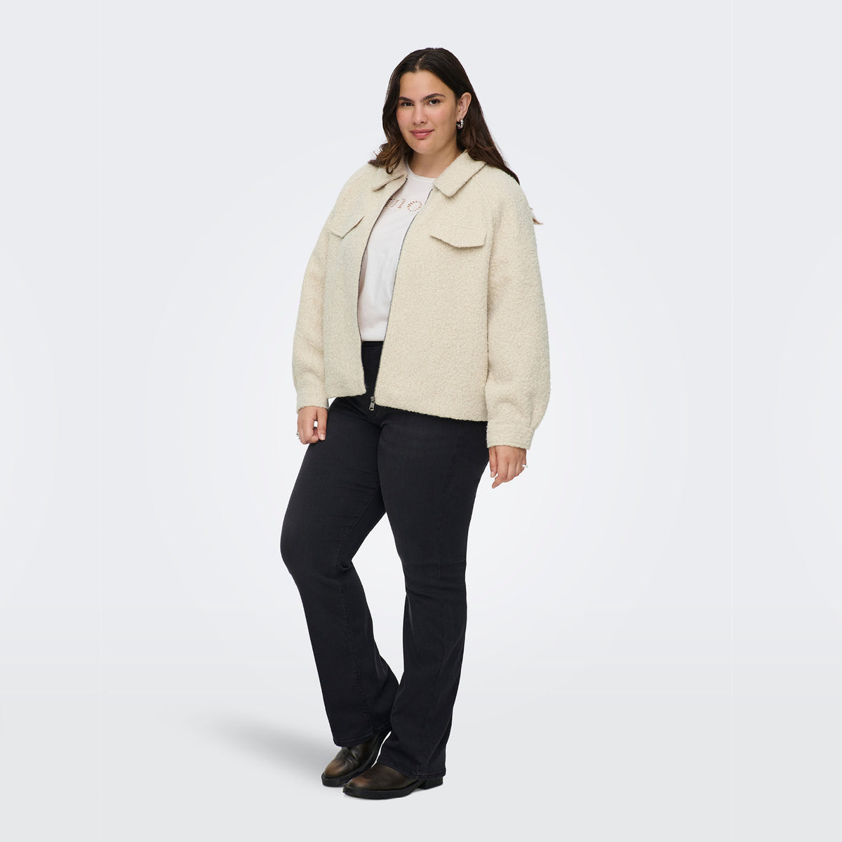 Bouclé-Jacke CARMALO SHORT