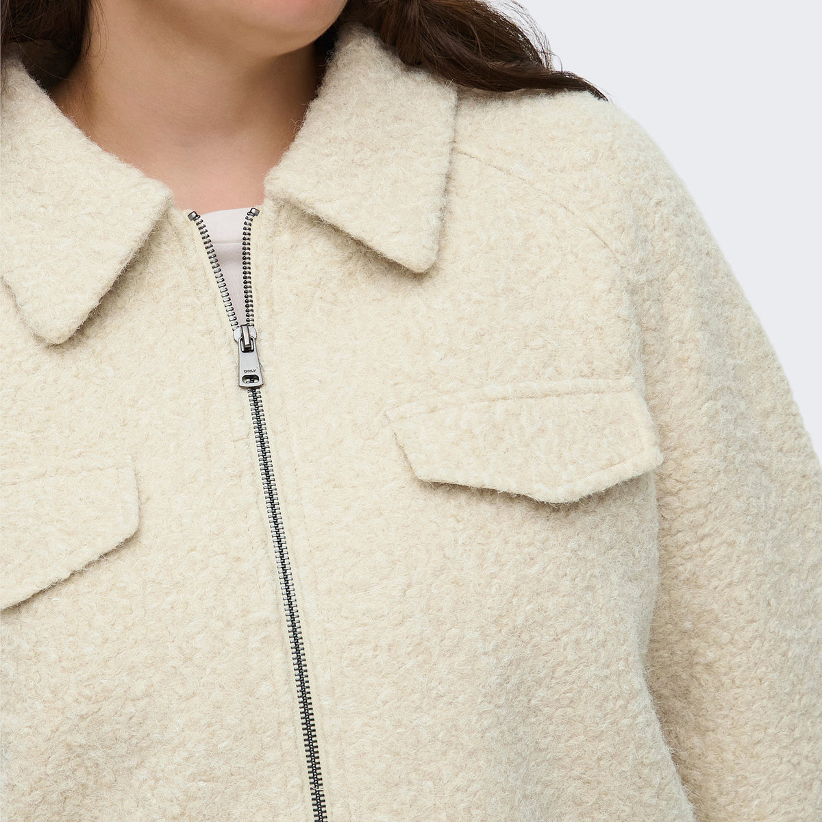 Bouclé-Jacke CARMALO SHORT