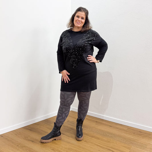 Einzelstück Long-Pullover