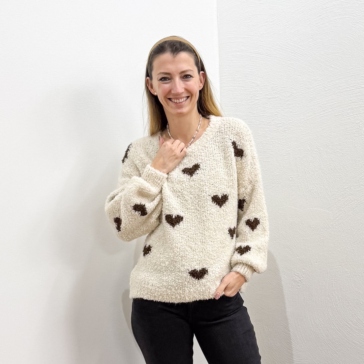 Bouclé-Pullover Simona