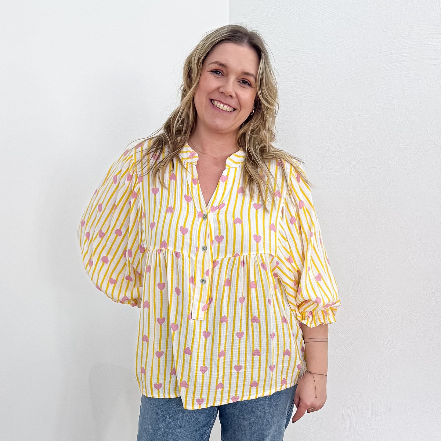 Musselinbluse Kaja Hearts