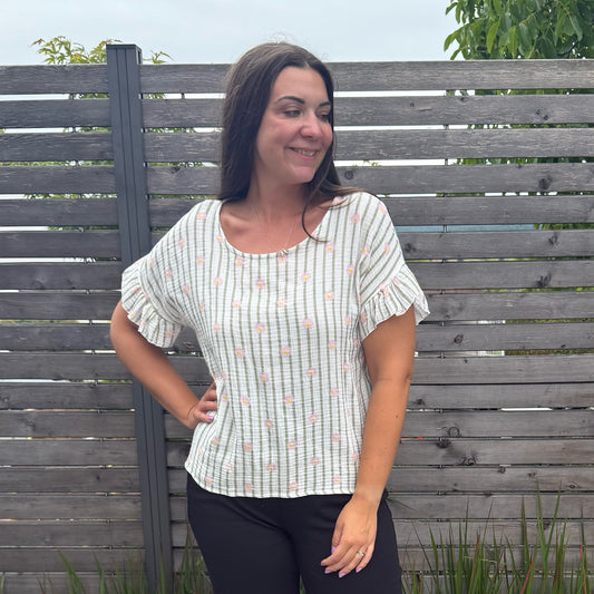 Musselinshirt Flower