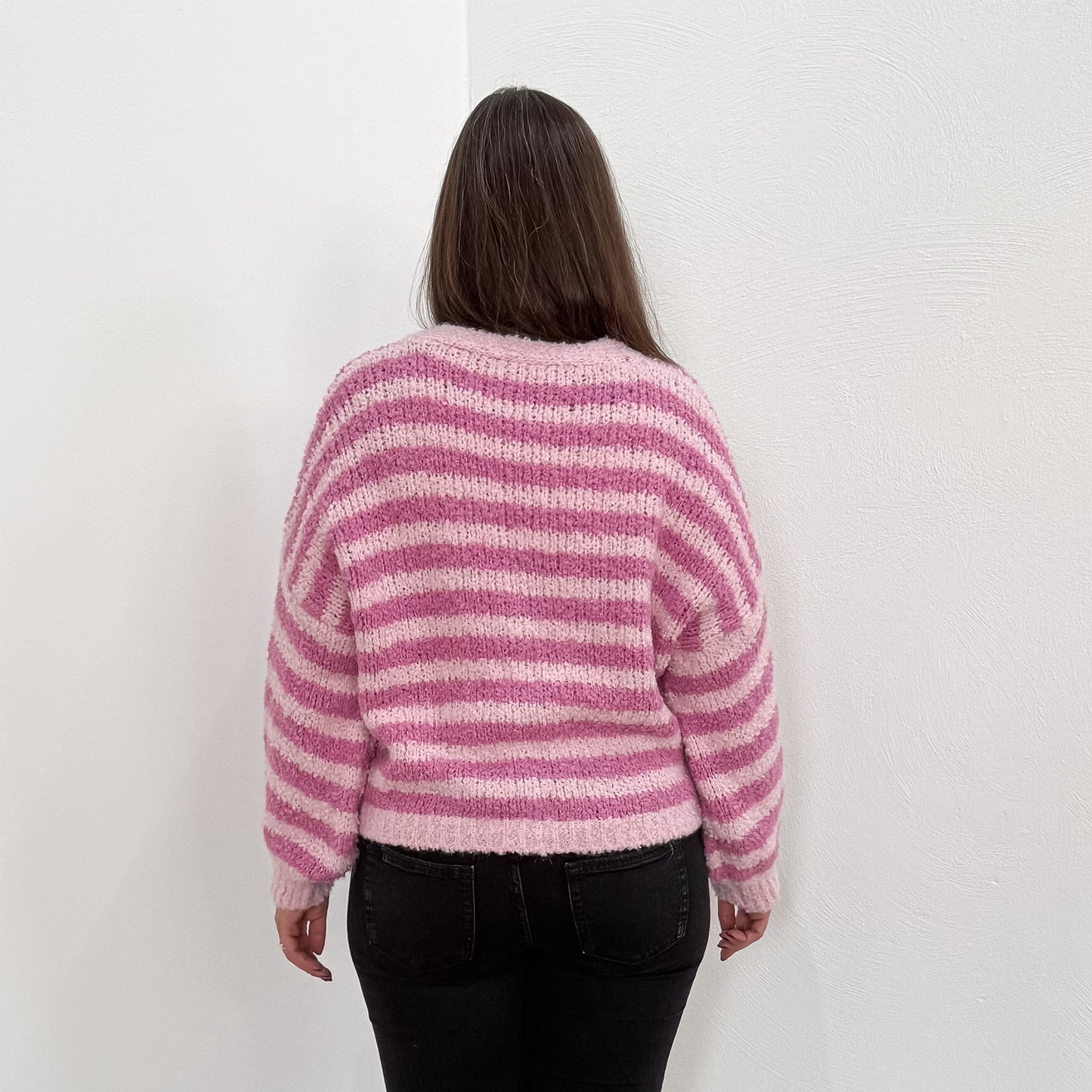 Bouclé-Strickjacke Alana