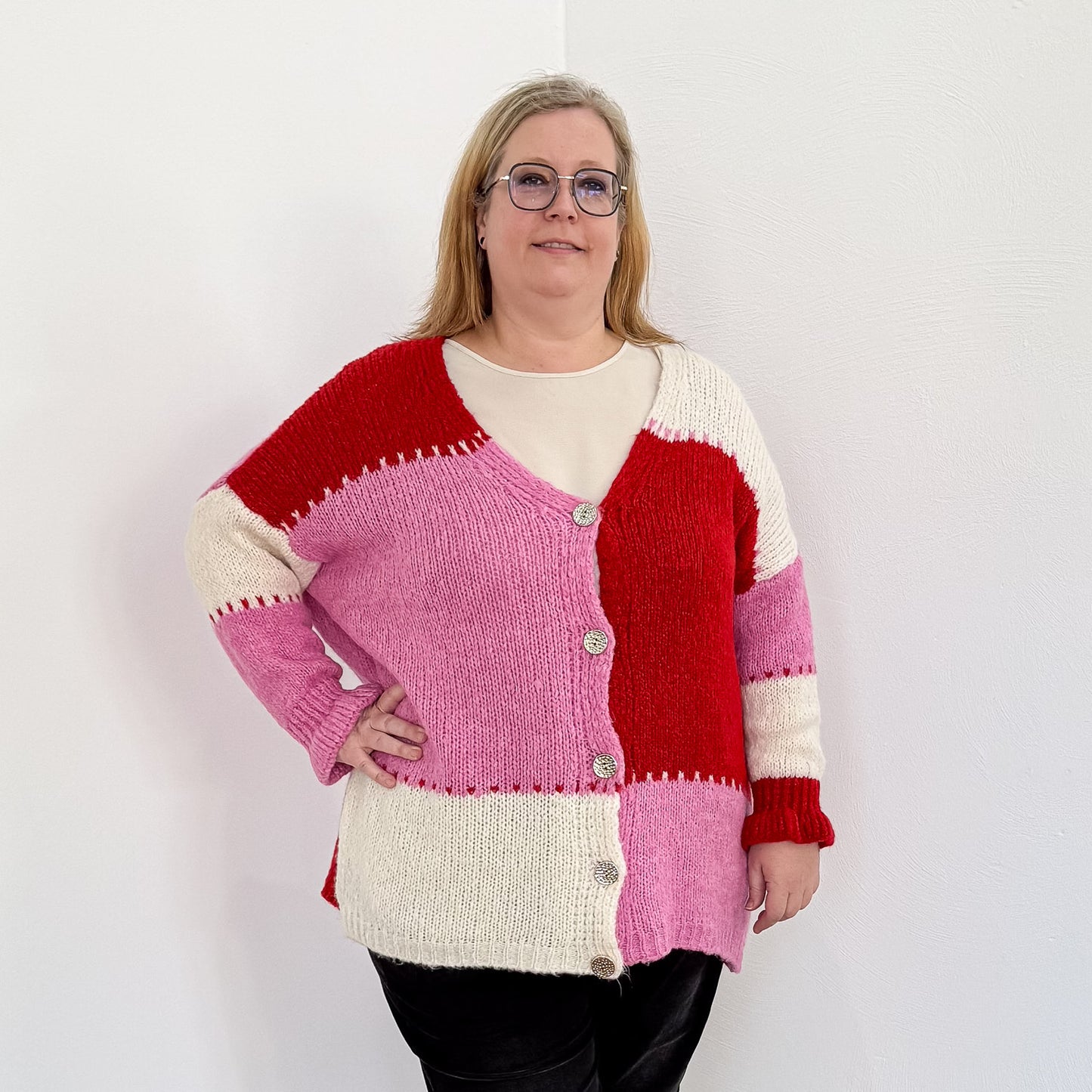 Einzelstück Strickjacke