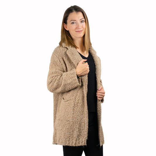 Bouclé-Strickjacke Bella