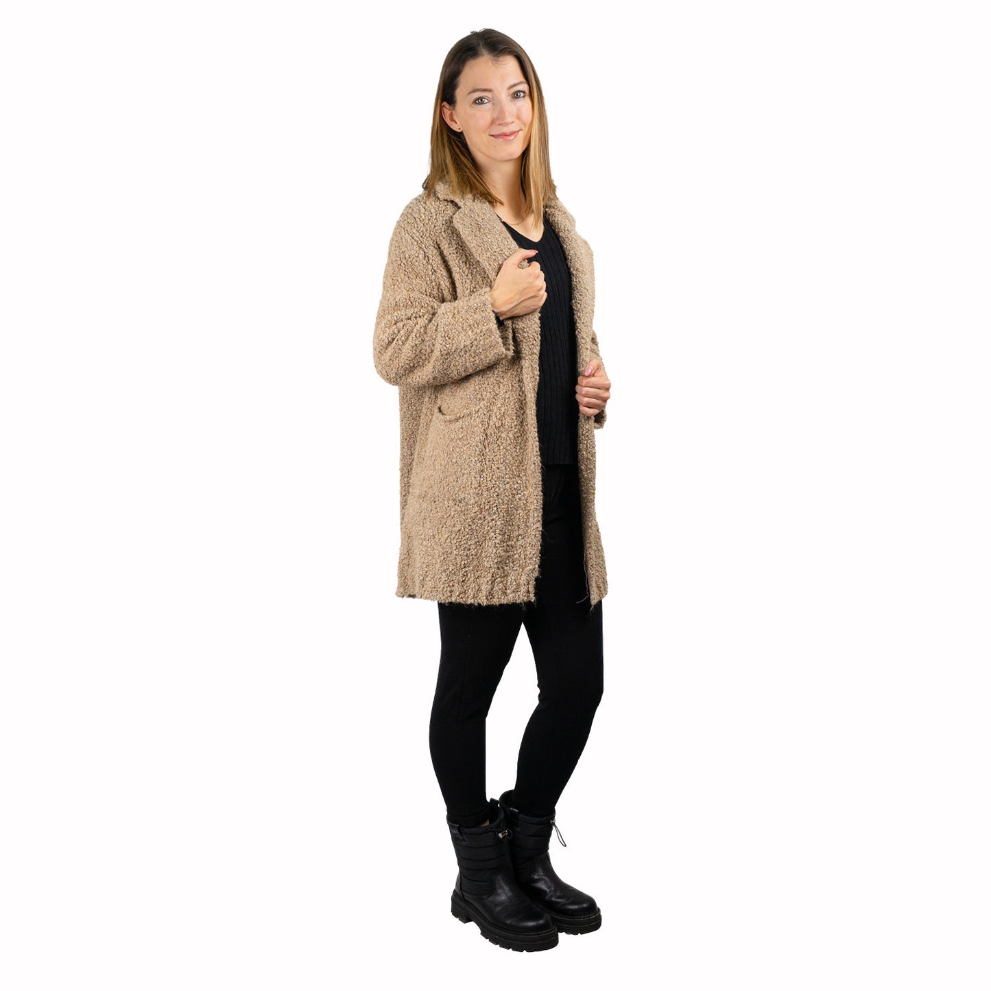 Bouclé-Strickjacke Bella