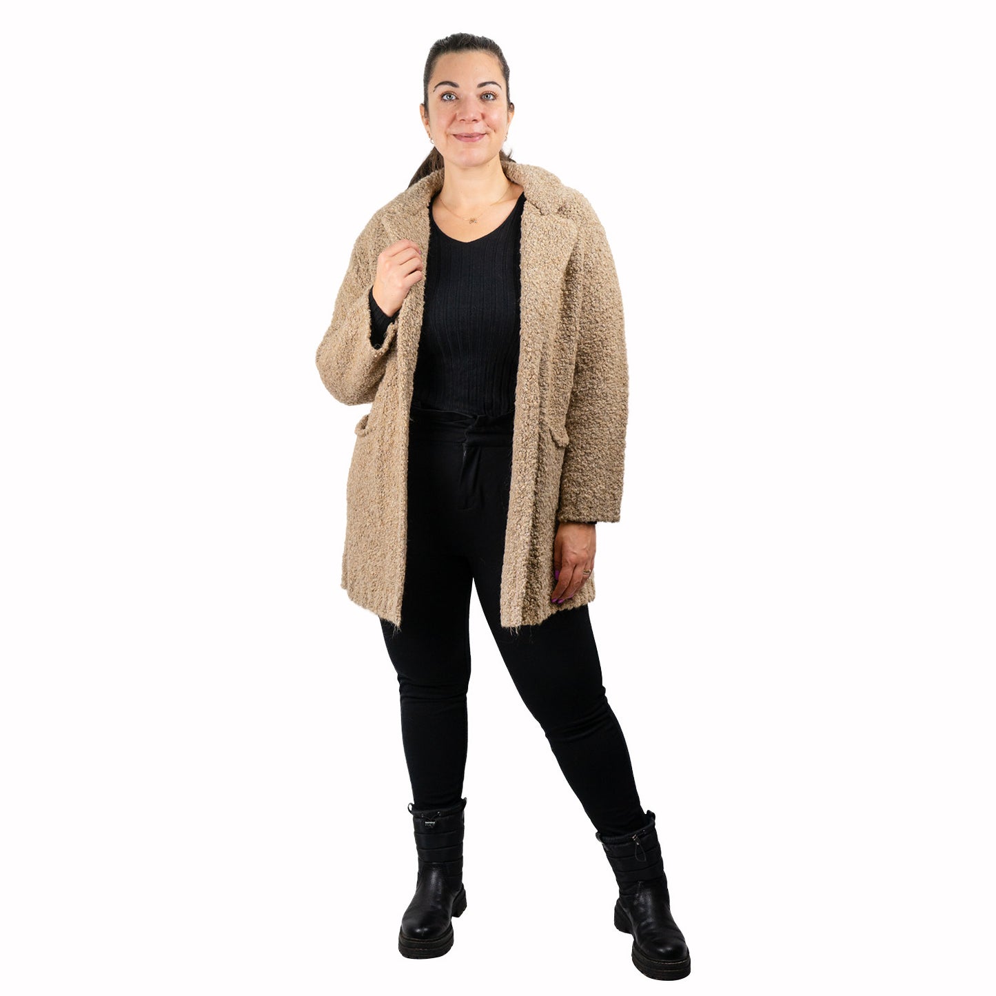 Bouclé-Strickjacke Bella